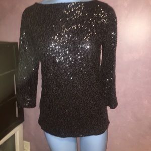 j. Crew navy sparkly top